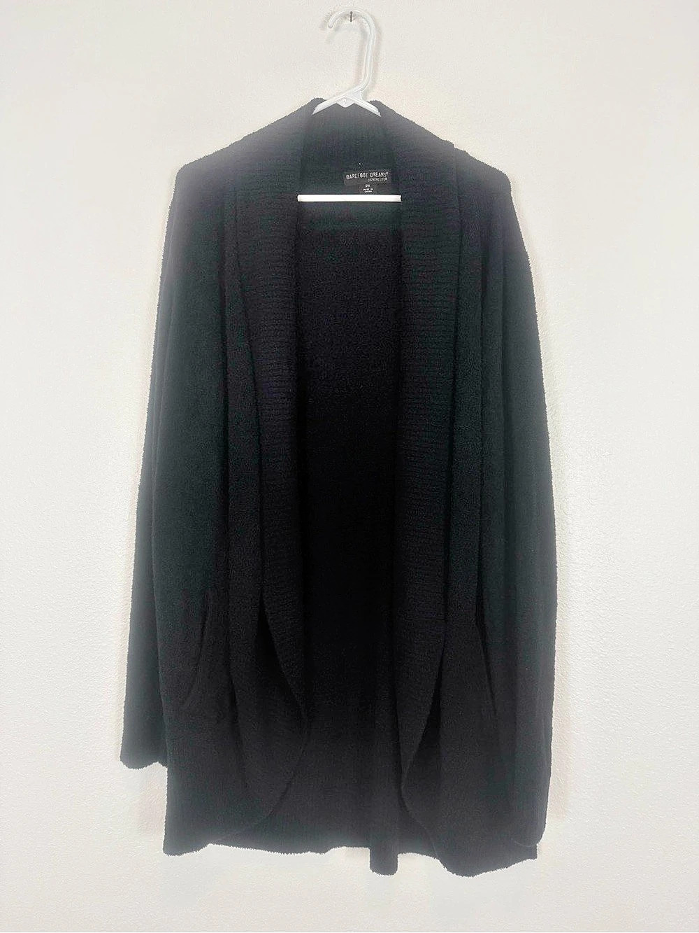 Barefoot Dreams CozyChic Life Circle Cardigan Black Size 2X